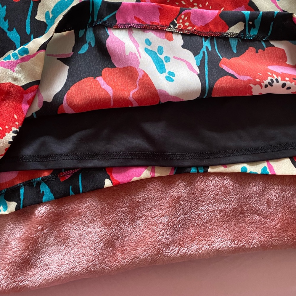 Zara Red Pink Black Dress Size Medium M - Picture 4 of 7